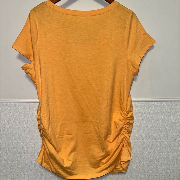 NWT Old Navy Maternity Shirt, XL light Orange Fitted gathered sides lightweight - Picture 4 of 11